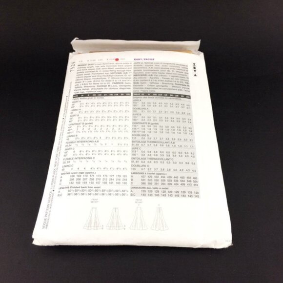 Easy Vogue Pattern 7524 Misses Long Evening Flared Skirt Uncut 12 14 16 Godets - Picture 4 of 12